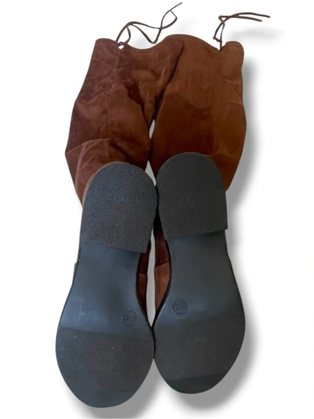 A New Day Cognac Brown Over The Knee Boots Wide Calf Size 6WC Faux Suede Boots